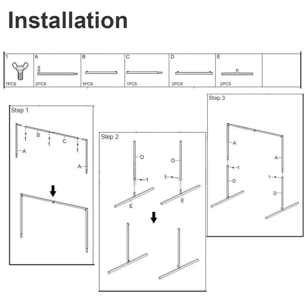 Wedding Arch Gold Square Backdrop Flower Display Stand