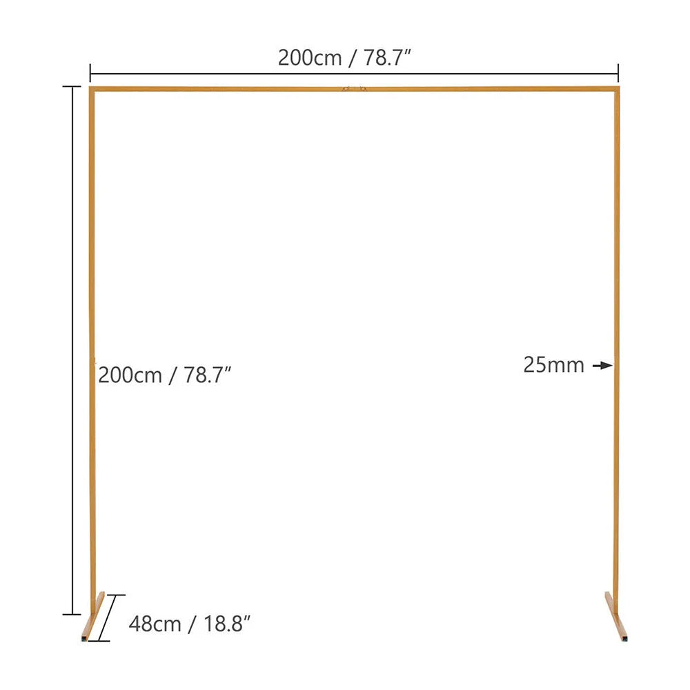 Wedding Arch Gold Square Backdrop Flower Display Stand