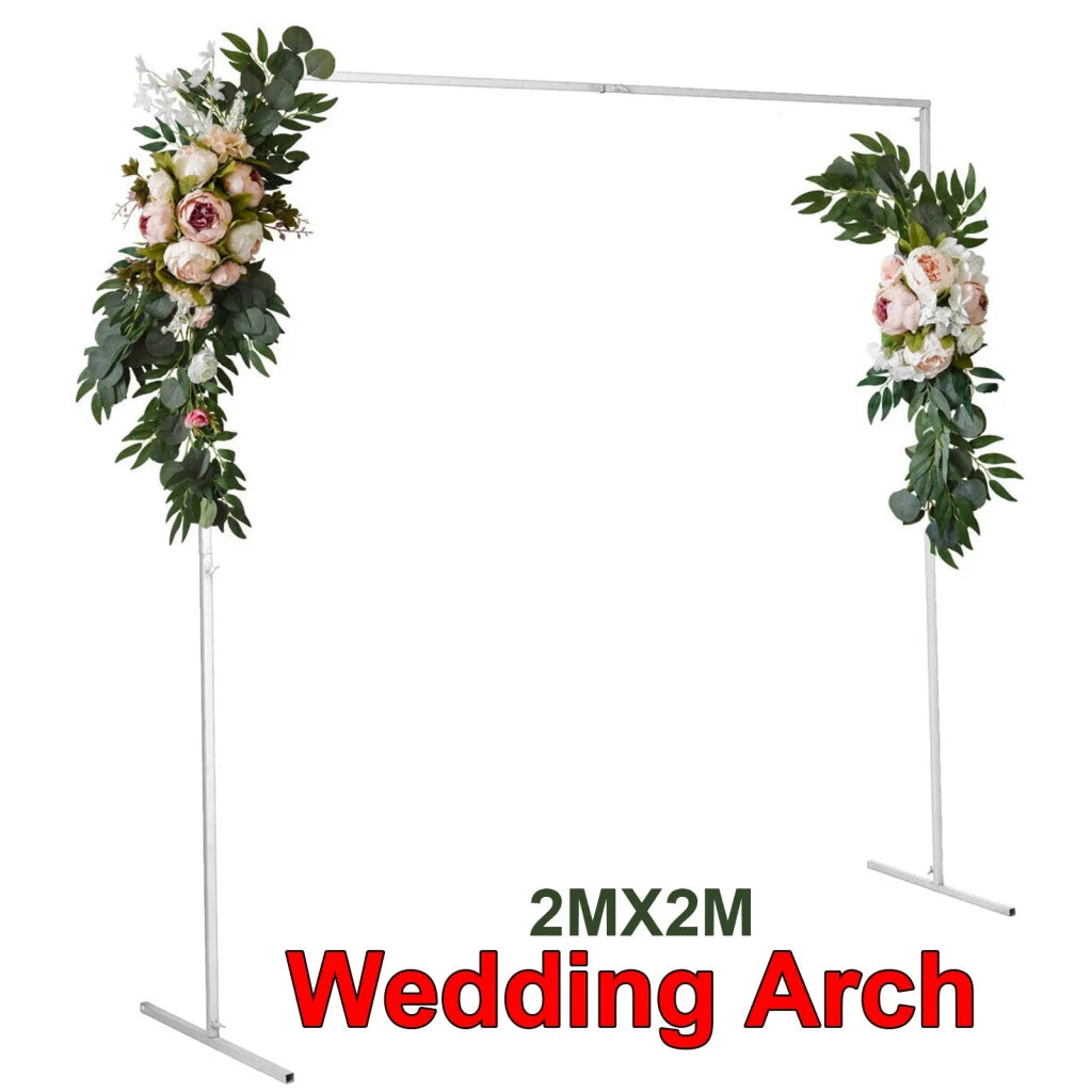 Wedding Arch White Square Backdrop Flower Display Stand