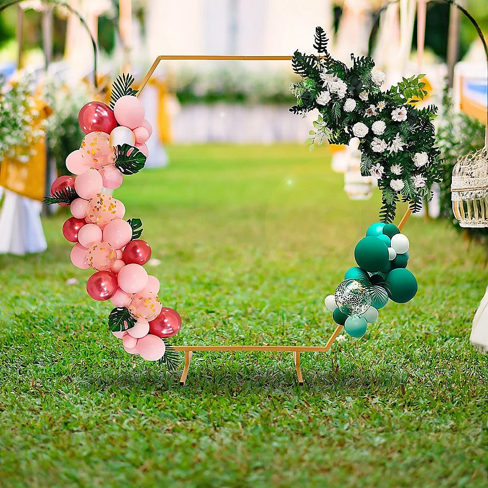 Wedding Hex Arch Backdrop 2M Flower Display Stand Frame