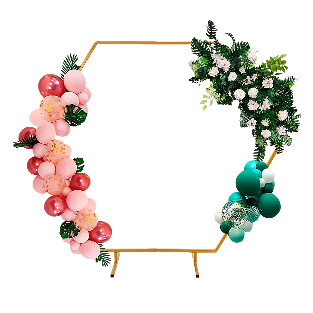 Wedding Hex Arch Backdrop 2M Flower Display Stand Frame