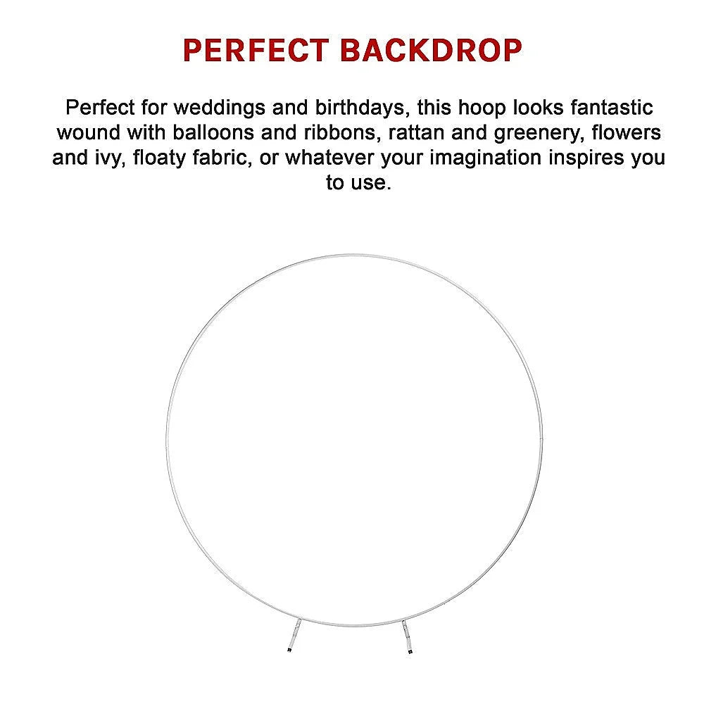 Wedding Hoop Round Circle Arch 2M Backdrop Flower Display