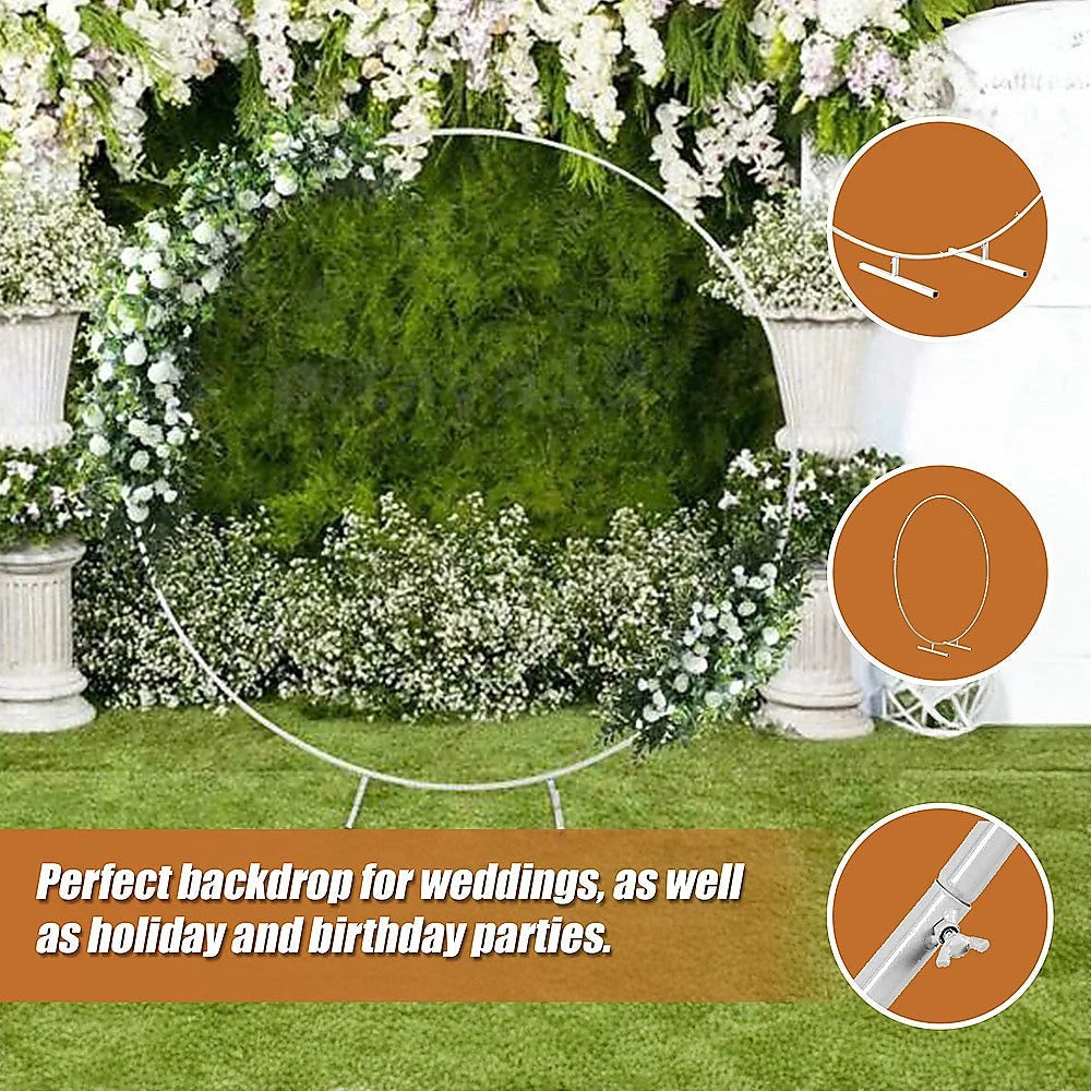 Wedding Hoop Round Circle Arch 2M Backdrop Flower Display
