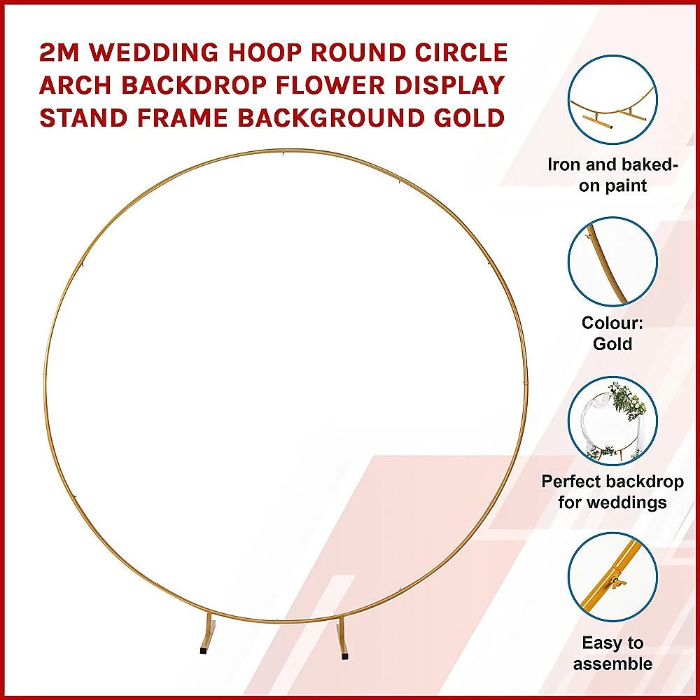 Wedding Hoop Round Circle Backdrop Flower Display