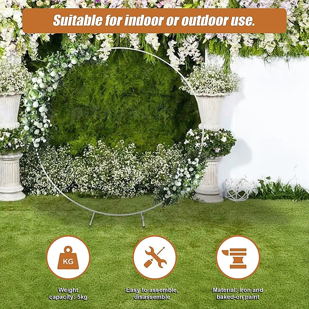 Wedding Hoop Round Circle Arch 2M Backdrop Flower Display