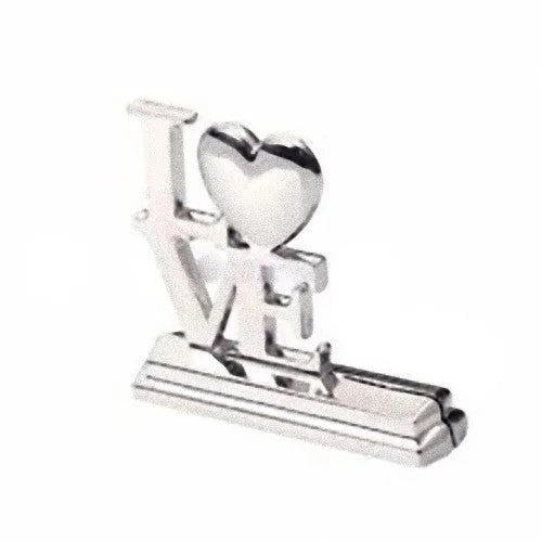 Wedding Name Card Place Stand 100 Pack - Silver LOVE