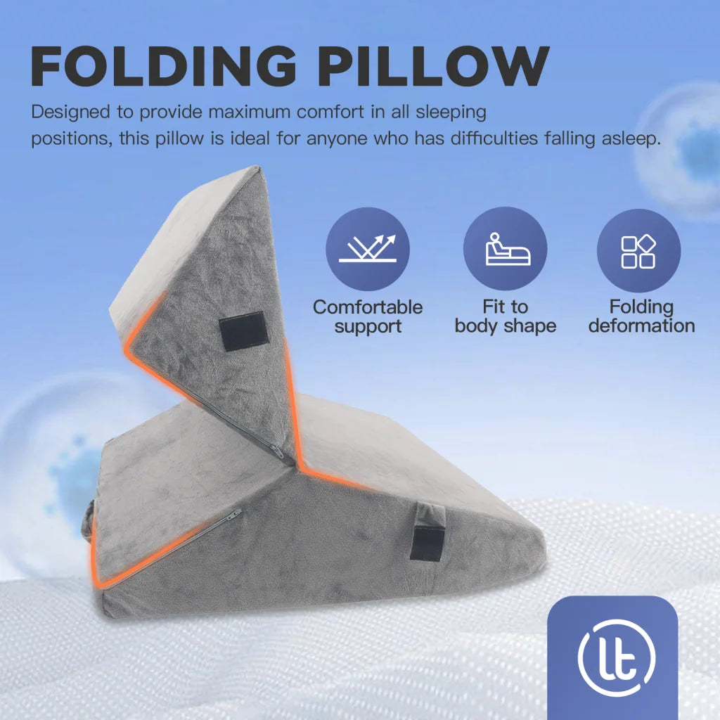 Wedge Pillow - Memory Foam Adjustable Bed Pillow - Home &