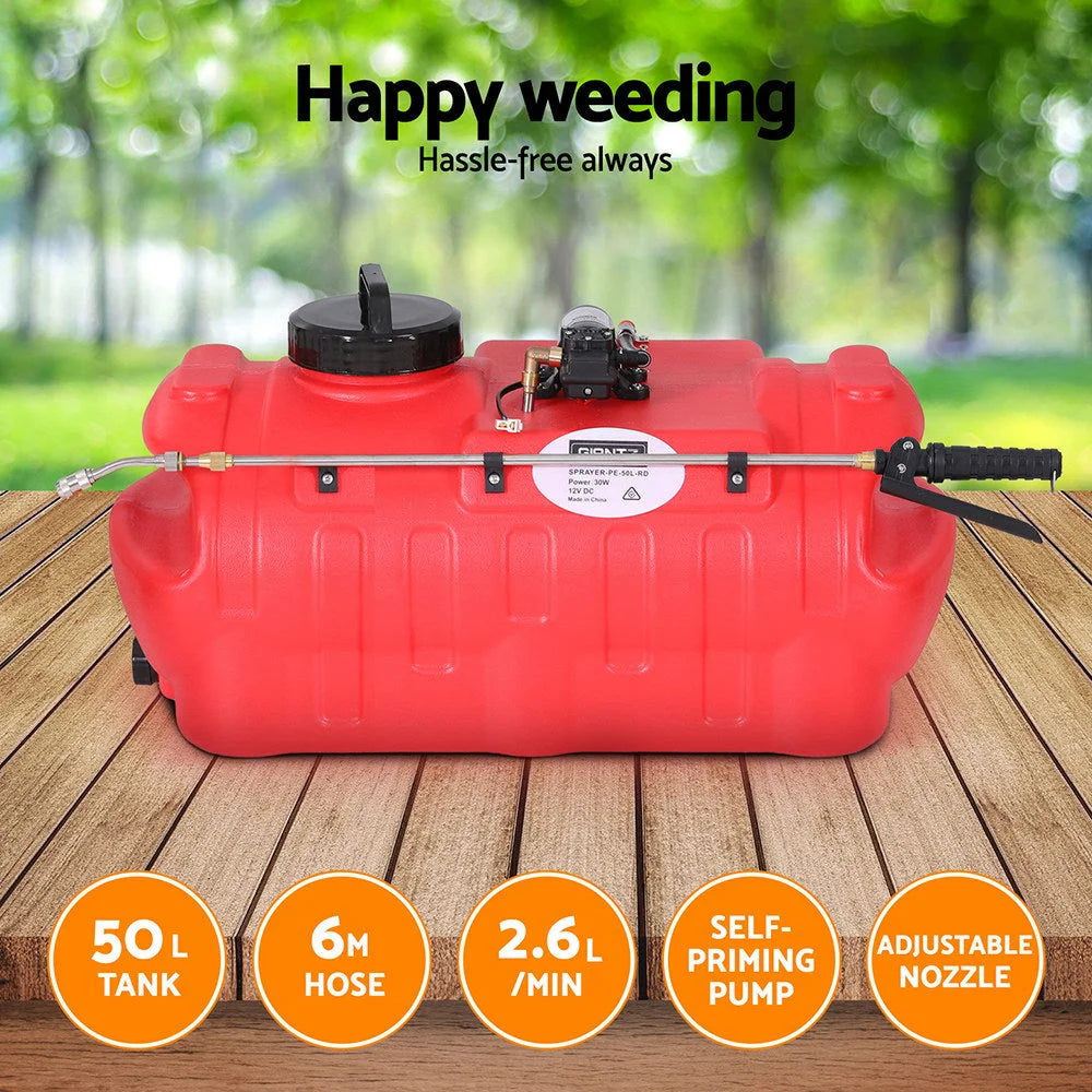 Weed Sprayer Boom Pump Spot Spray - 50L - Home & Garden