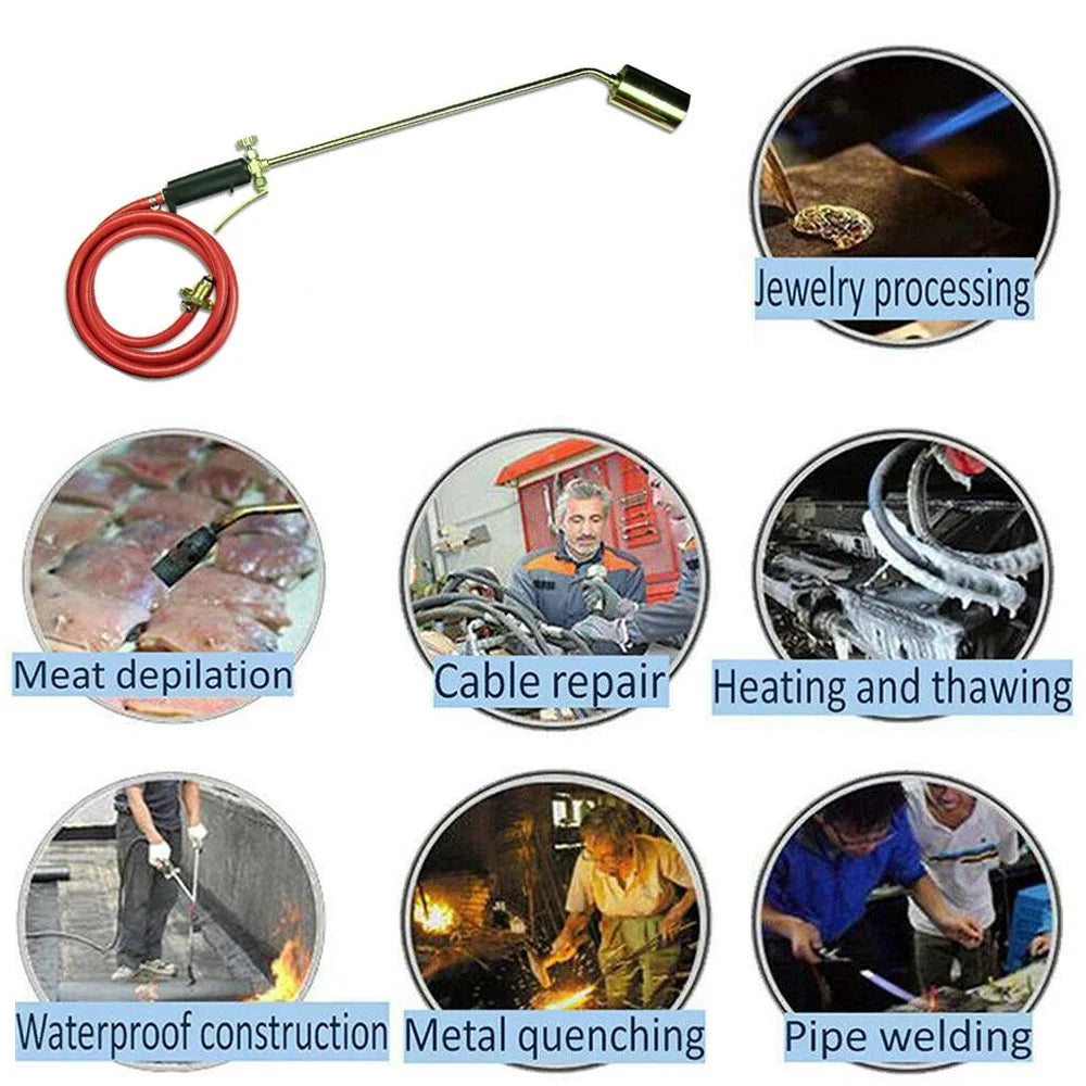 Weed Torch Burner Kit Shrub Weed Grass Killer Butane Gas