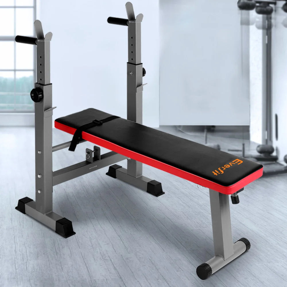 Weight Bench Multi‑Station Fitness Home Gym Red - Fitness