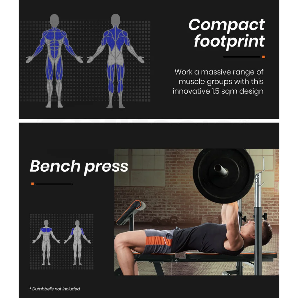 Weight Bench Workout Gym Press Adjustable Home Lifting