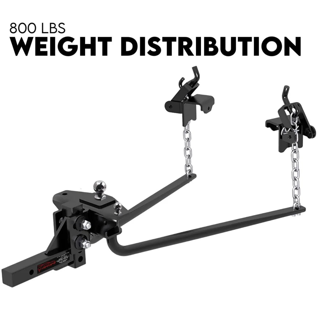 Weight distribution hitch with colour matched pieces and support fittings