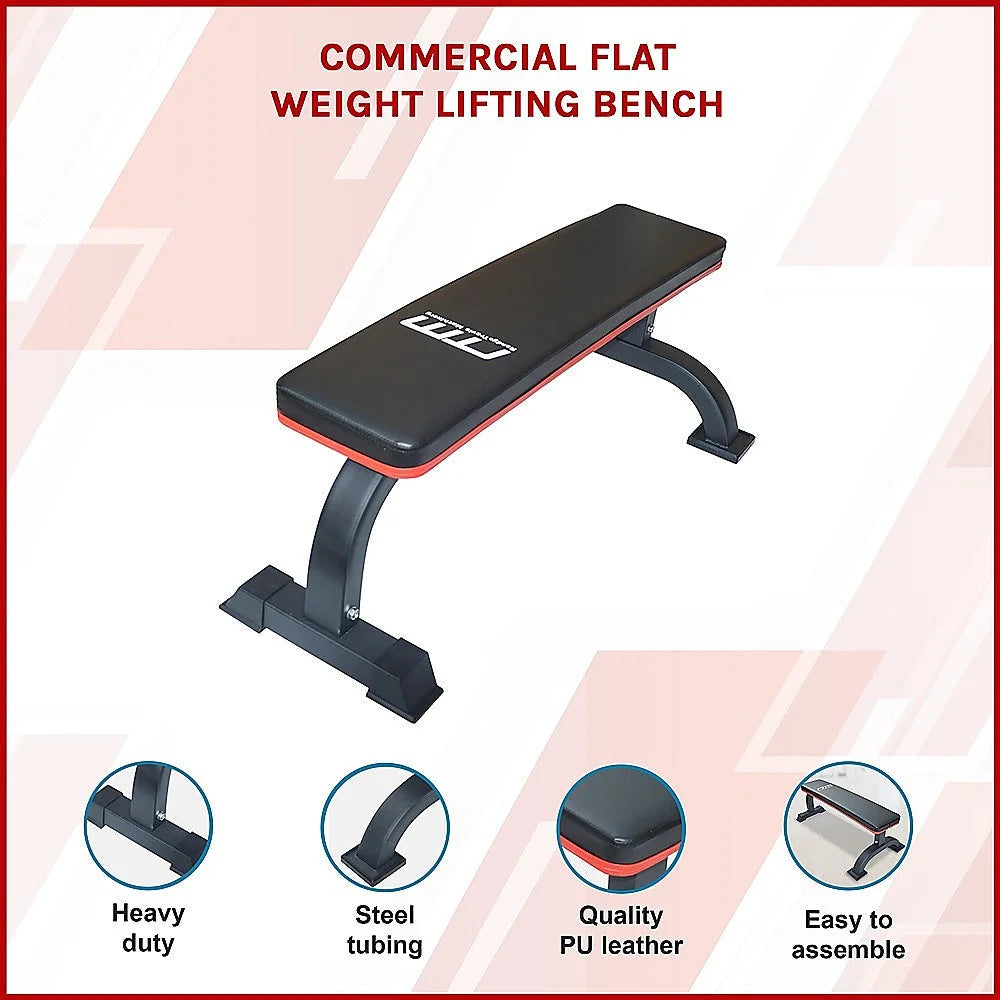 Weight Lifting Bench - Commercial Flat - Fitness Accessories