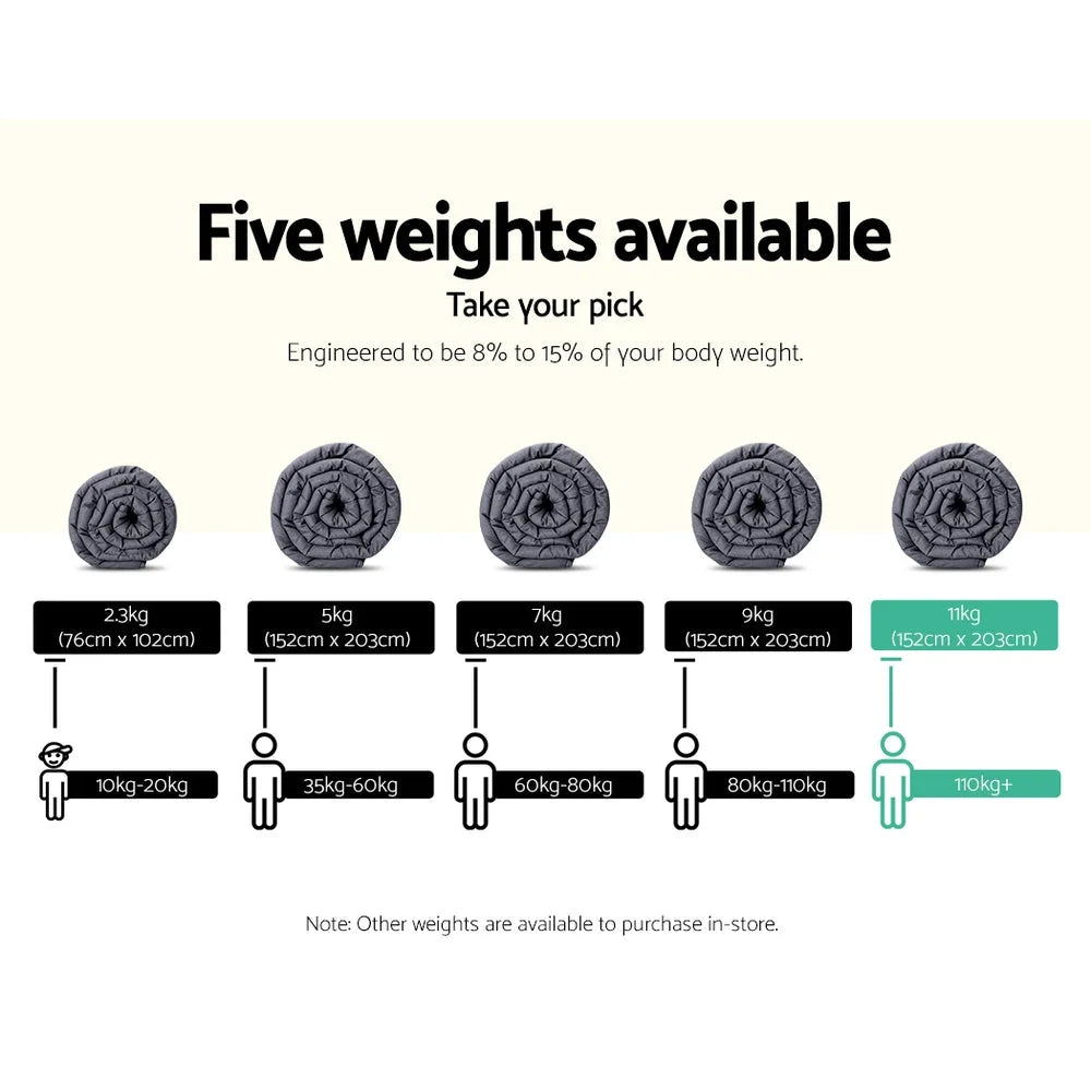 Weighted Blanket 11KG Heavy Gravity Blankets Adult Deep