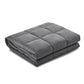 Grey cotton 3kg weighted blanket heavy with cover fabric and edge stitching