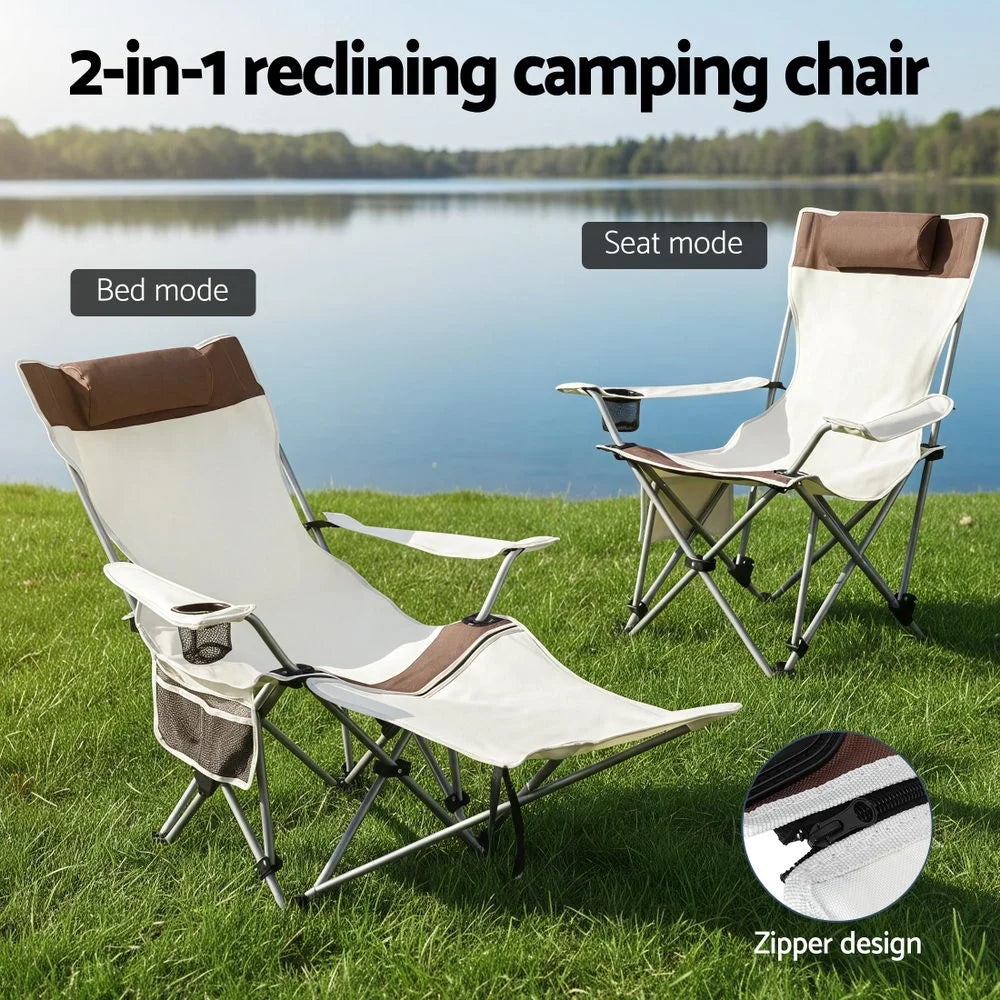 Weisshorn Camping Chair Reclining Adjustable Portable