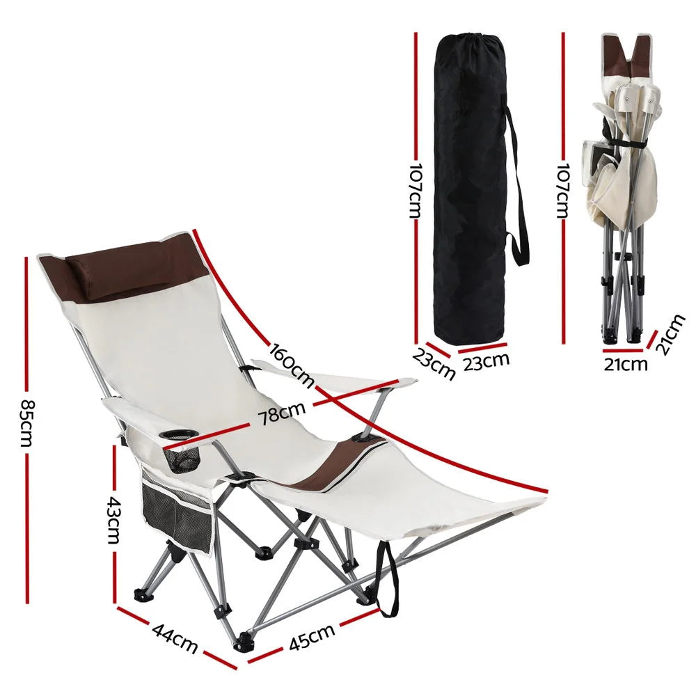 Weisshorn Camping Chair Reclining Adjustable Portable