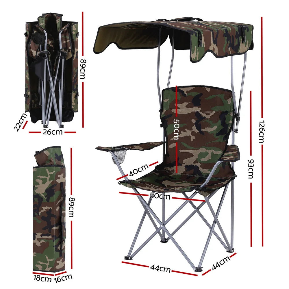 Weisshorn Camping Chair With Canopy Folding Outdoor