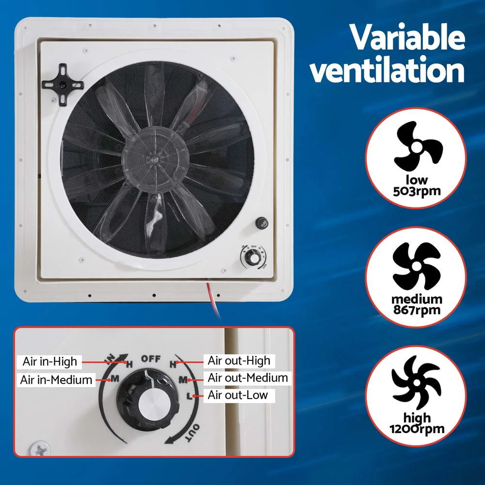 Weisshorn Caravan Air Vent Roof Hatch 12V Shower