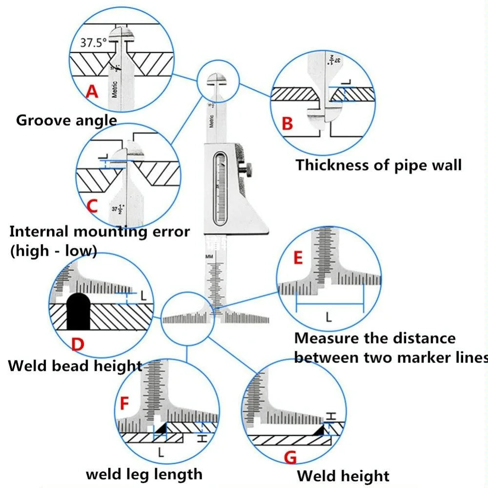 Weld Seam Welding Gauge - Wrong Side Ruler - Tools >