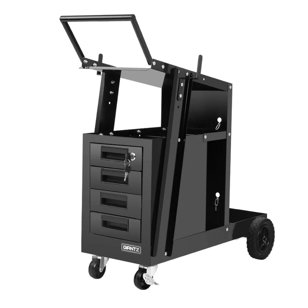 Welding Trolley 4-Drawer Black - Tools Storage