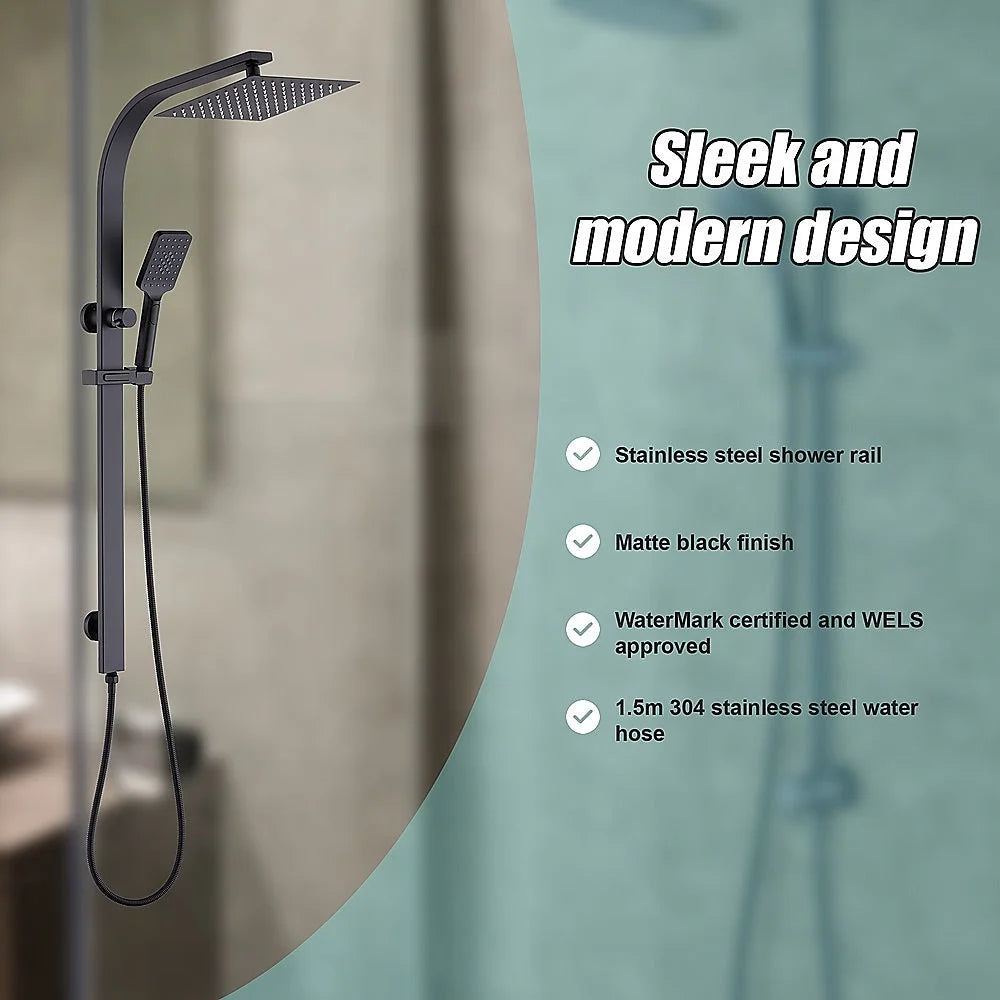 WELS 10’’ Rain Shower Head Set - Square Dual Heads