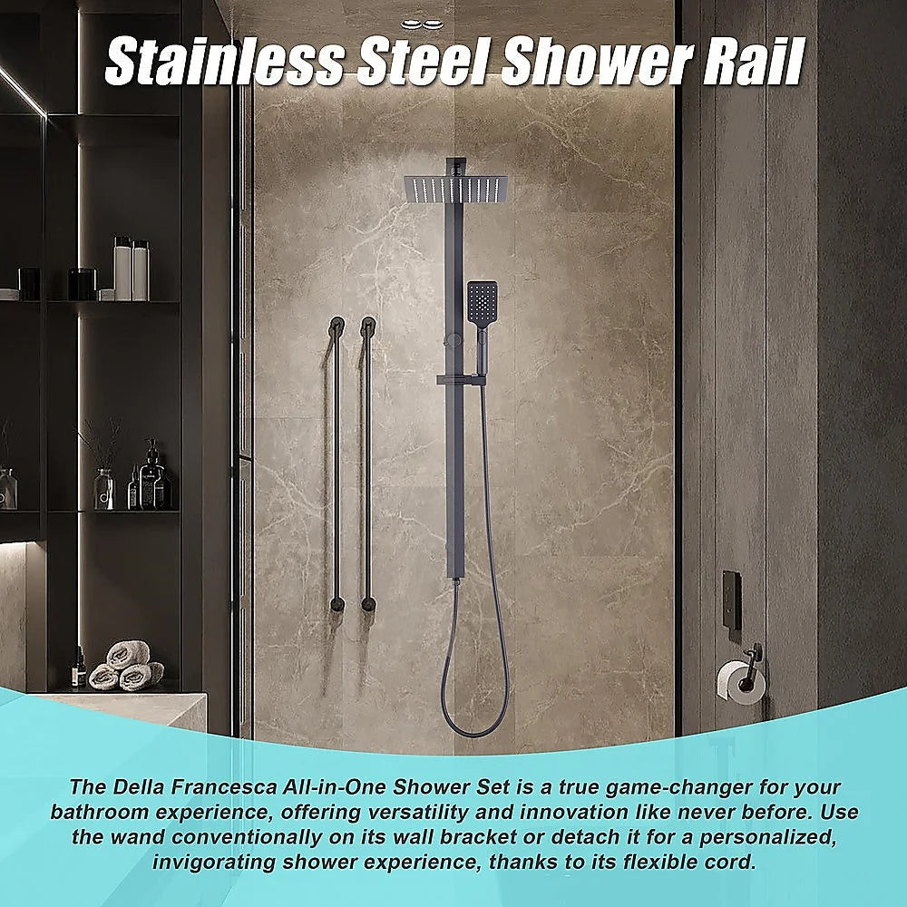 WELS 10’’ Rain Shower Head Set - Square Dual Heads