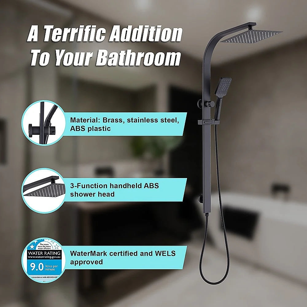 WELS 10’’ Rain Shower Head Set - Square Dual Heads