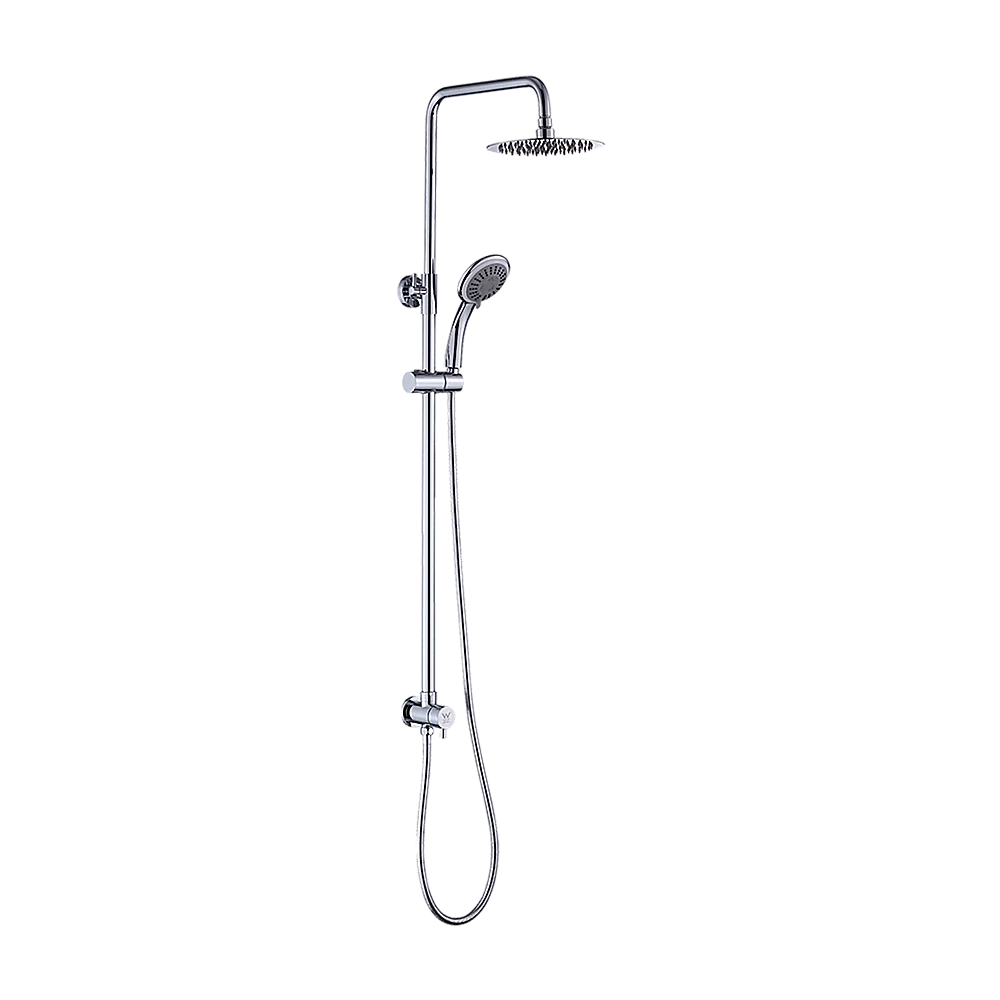 WELS 8’’ Rain Shower Head Set Rounded Dual Heads Faucet