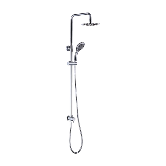 WELS 8’’ Rain Shower Head Set Rounded Dual Heads Faucet