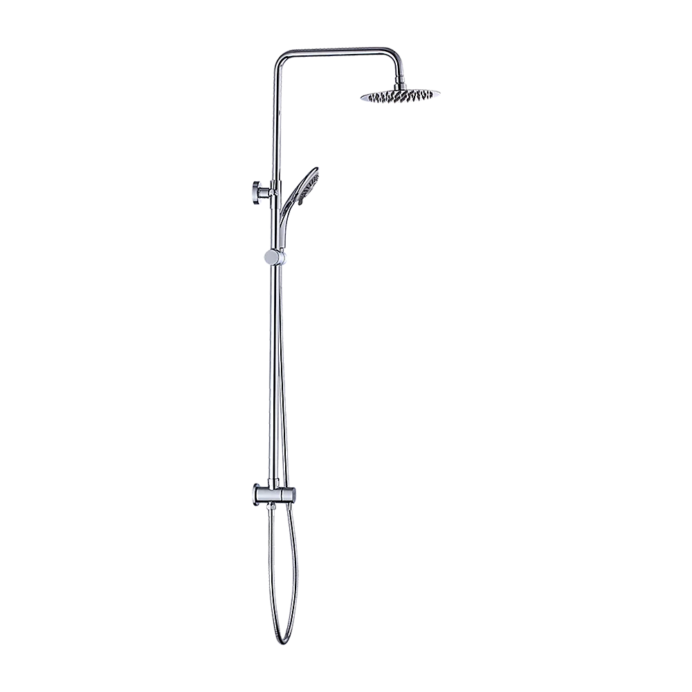 WELS 8’’ Rain Shower Head Set Rounded Dual Heads Faucet