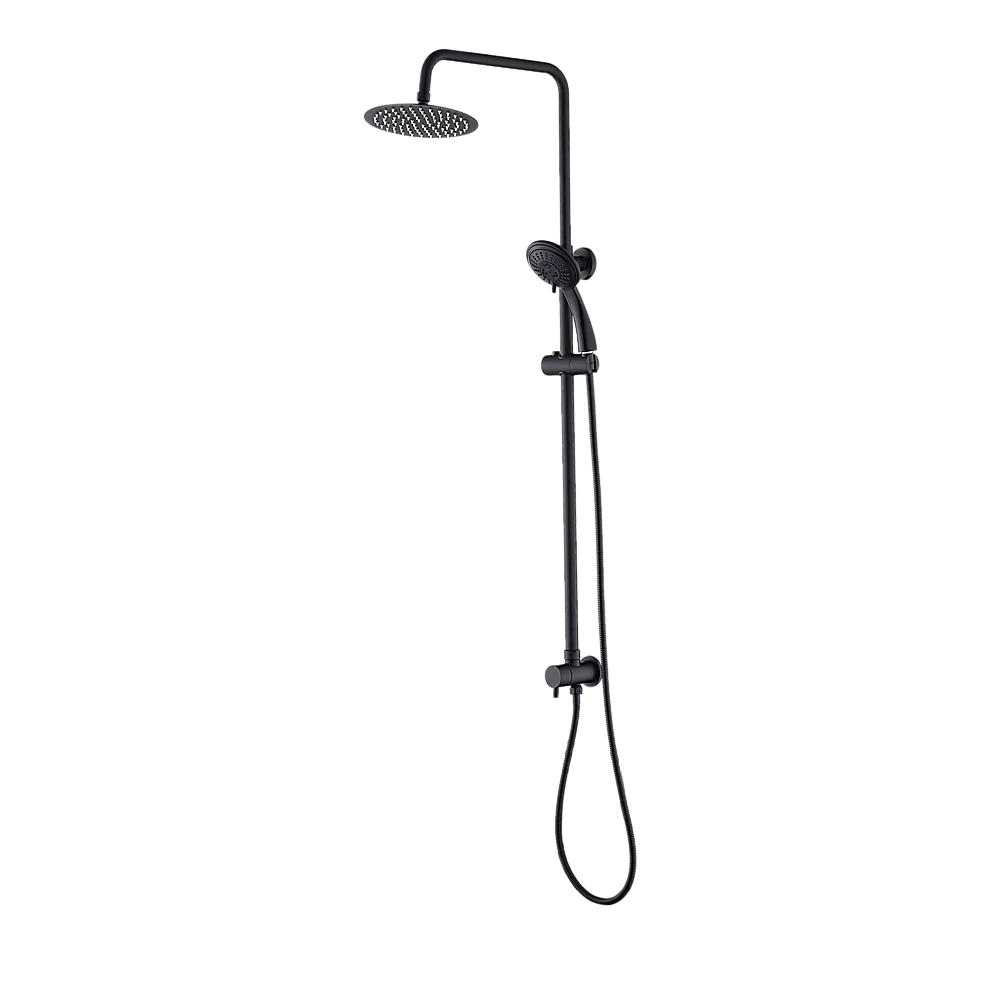 WELS 8’’ Rain Shower Head Set - Rounded Dual Heads Faucet