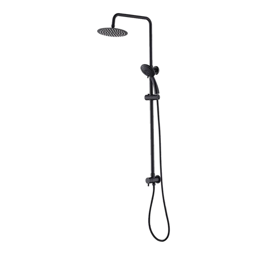 WELS 8’’ Rain Shower Head Set - Rounded Dual Heads Faucet
