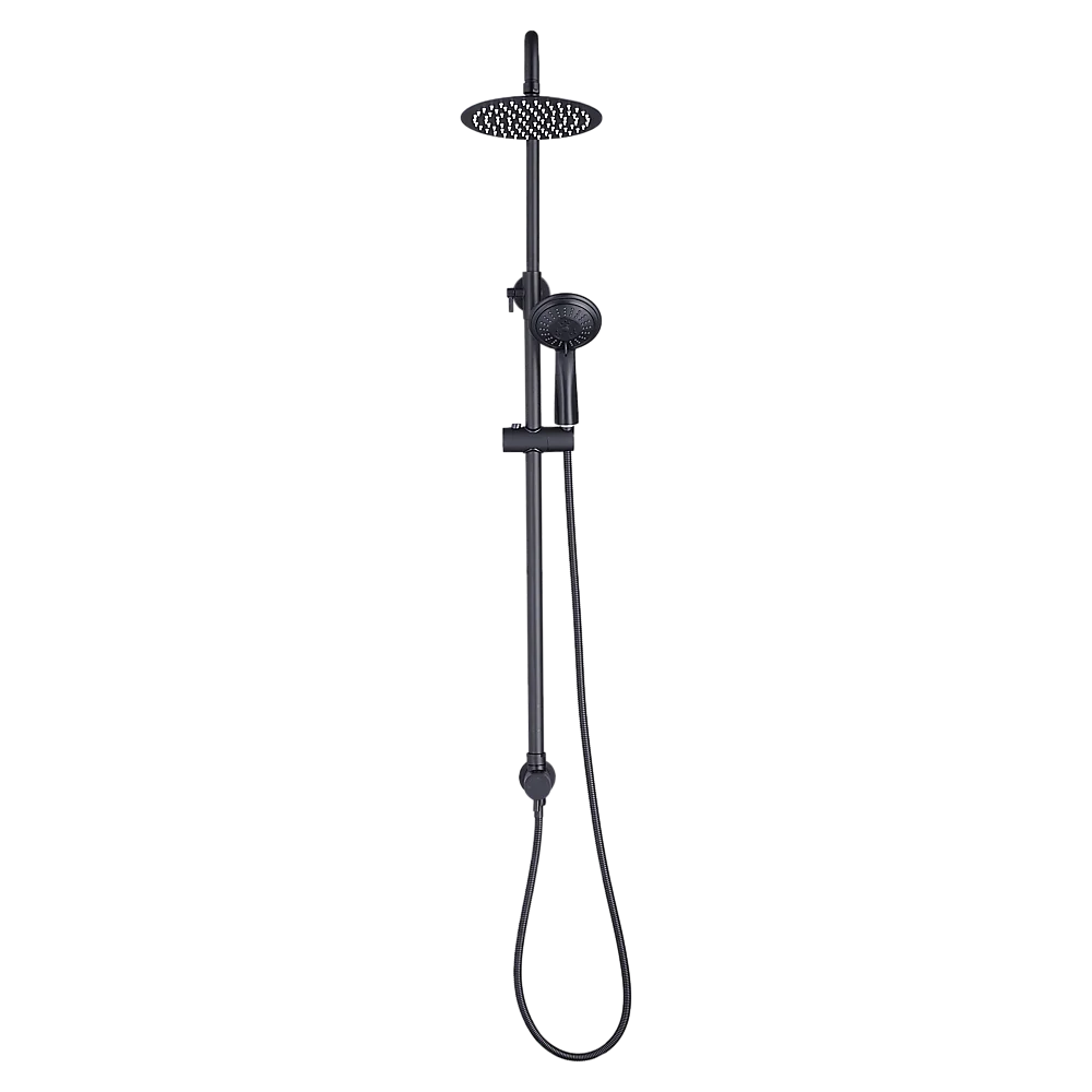 WELS 8’’ Rain Shower Head Set - Rounded Dual Heads Faucet