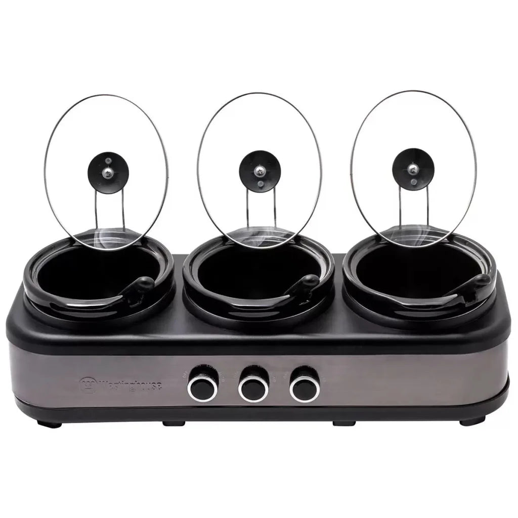 Westinghouse Slow Cooker Ceramic Pots 3 x 2.5L - Appliances