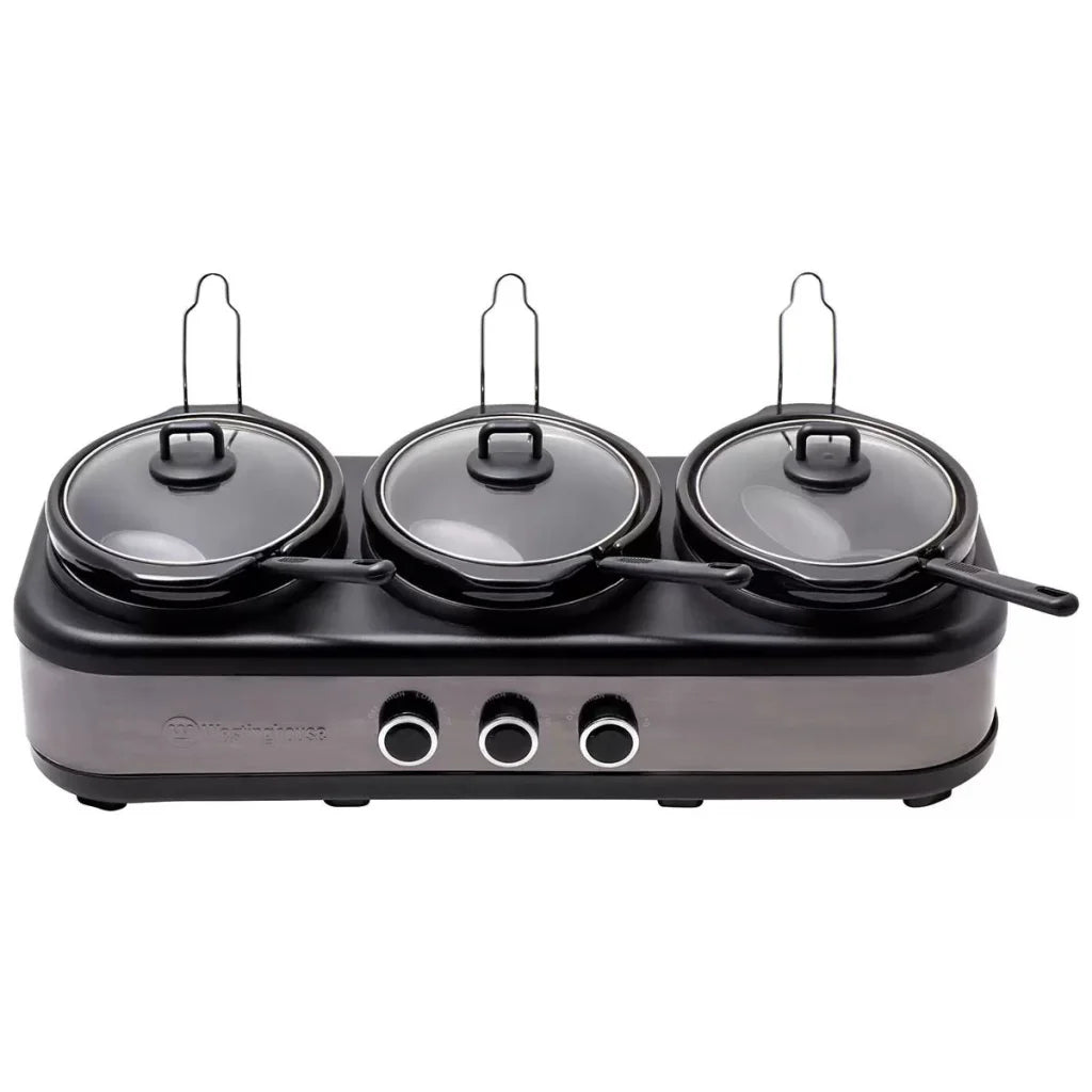 Westinghouse Slow Cooker Ceramic Pots 3 x 2.5L - Appliances
