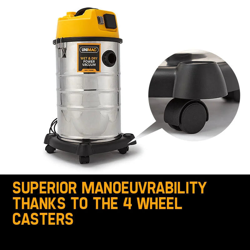 Wet and Dry Vacuum Cleaner Blower Bagless 30L 2000W Drywall