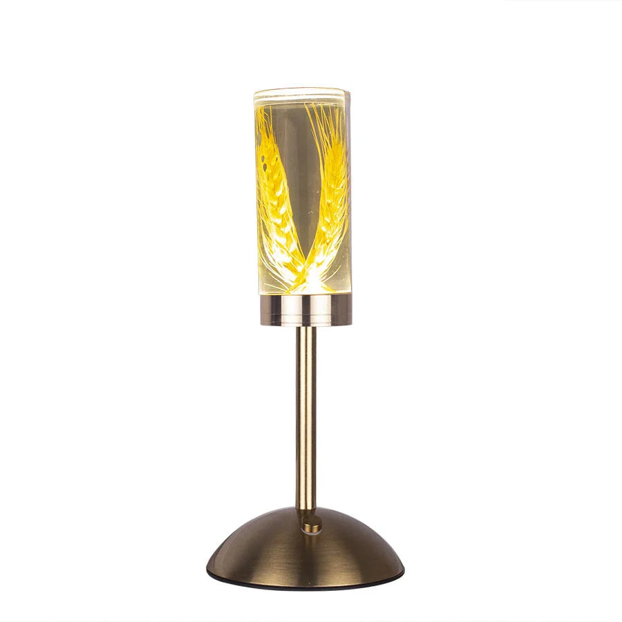 Wheat Ears Eternal Flower Acrylic Table Lamp