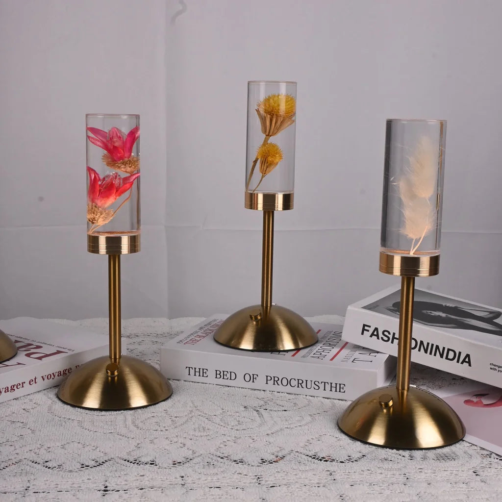 Wheat Ears Eternal Flower Acrylic Table Lamp