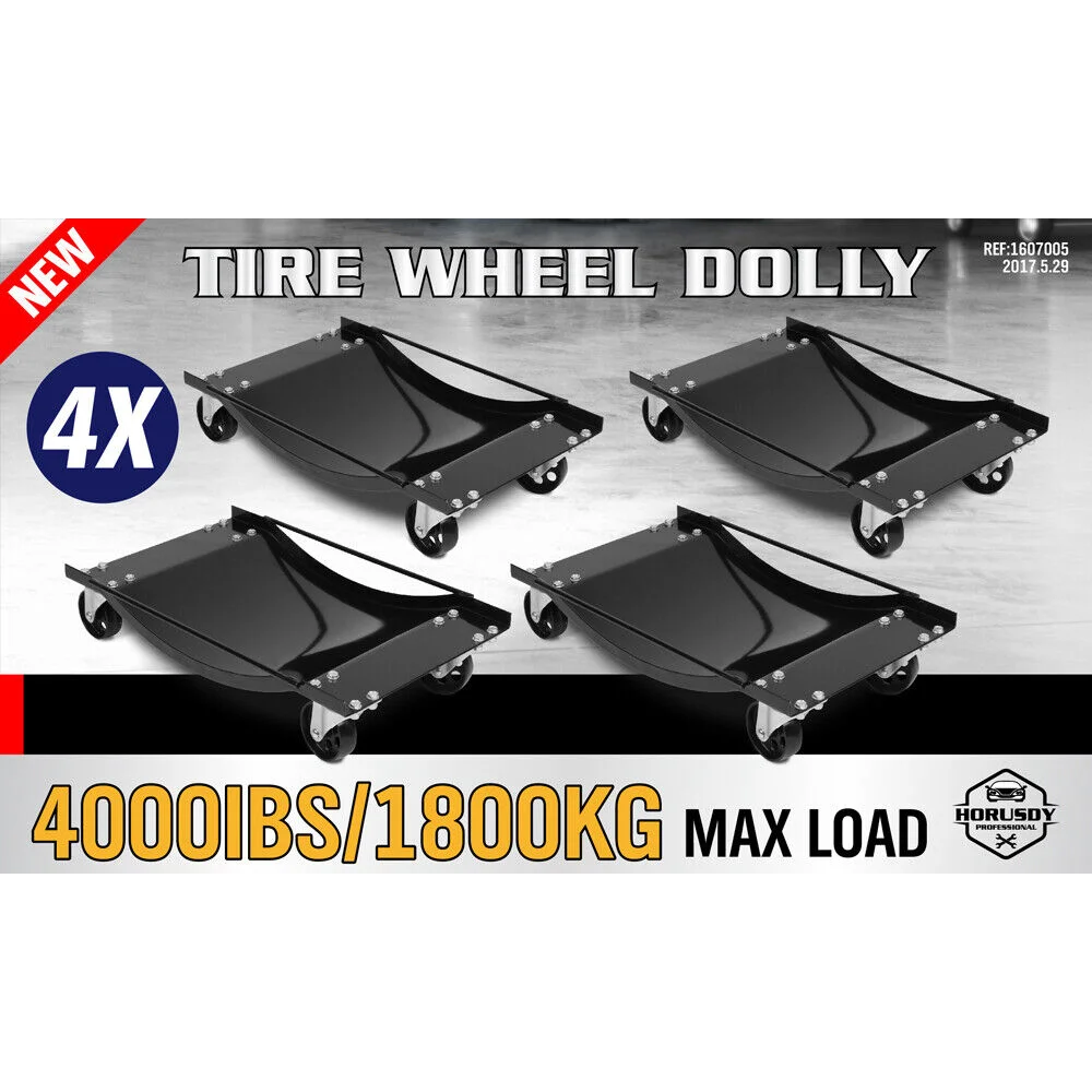 Wheel Dolly Set 4 x Heavy Duty Car Vehicle Positioning Jack