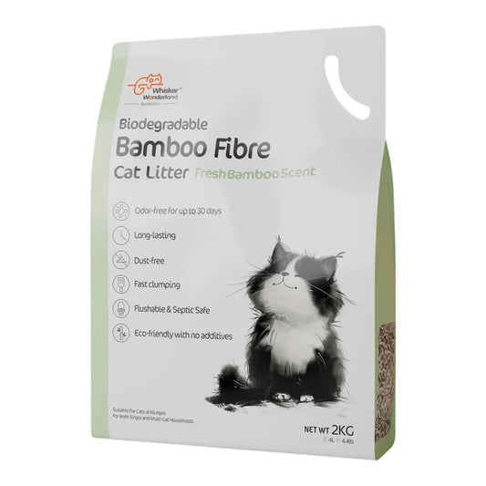 Whisker Wonderland Bulk Biodegradable Bamboo Fibre Cat