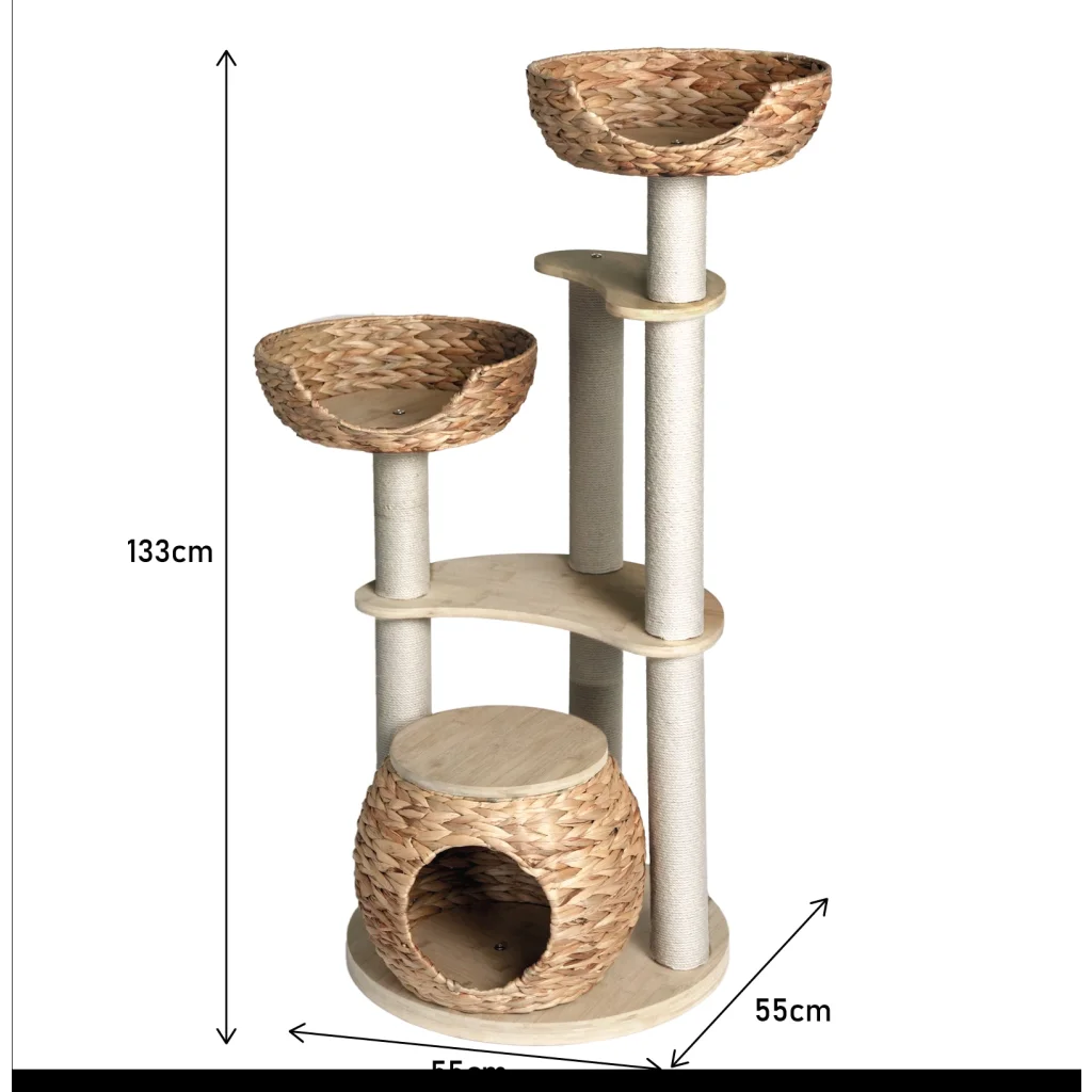 Whisker Wonderland Premium Eco Bamboo Cat Tree Large