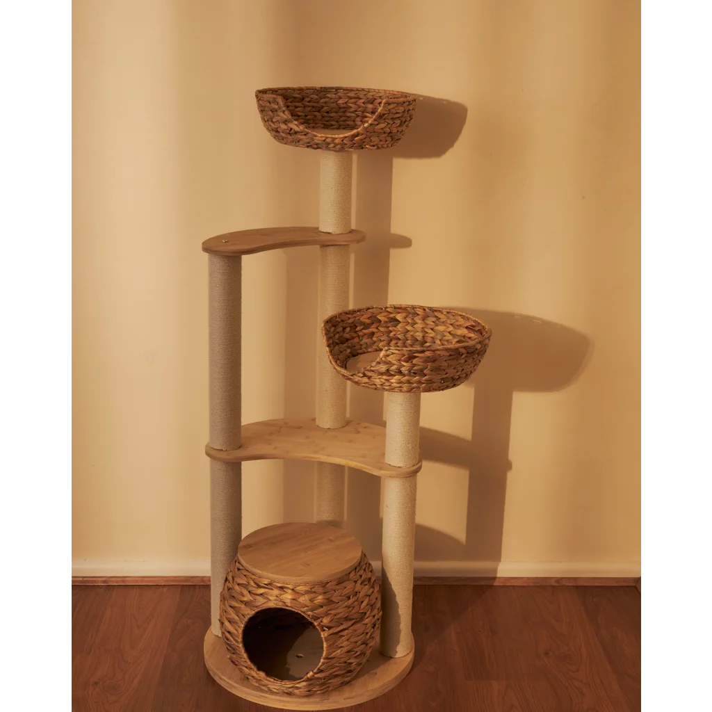 Whisker Wonderland Premium Eco Bamboo Cat Tree Large