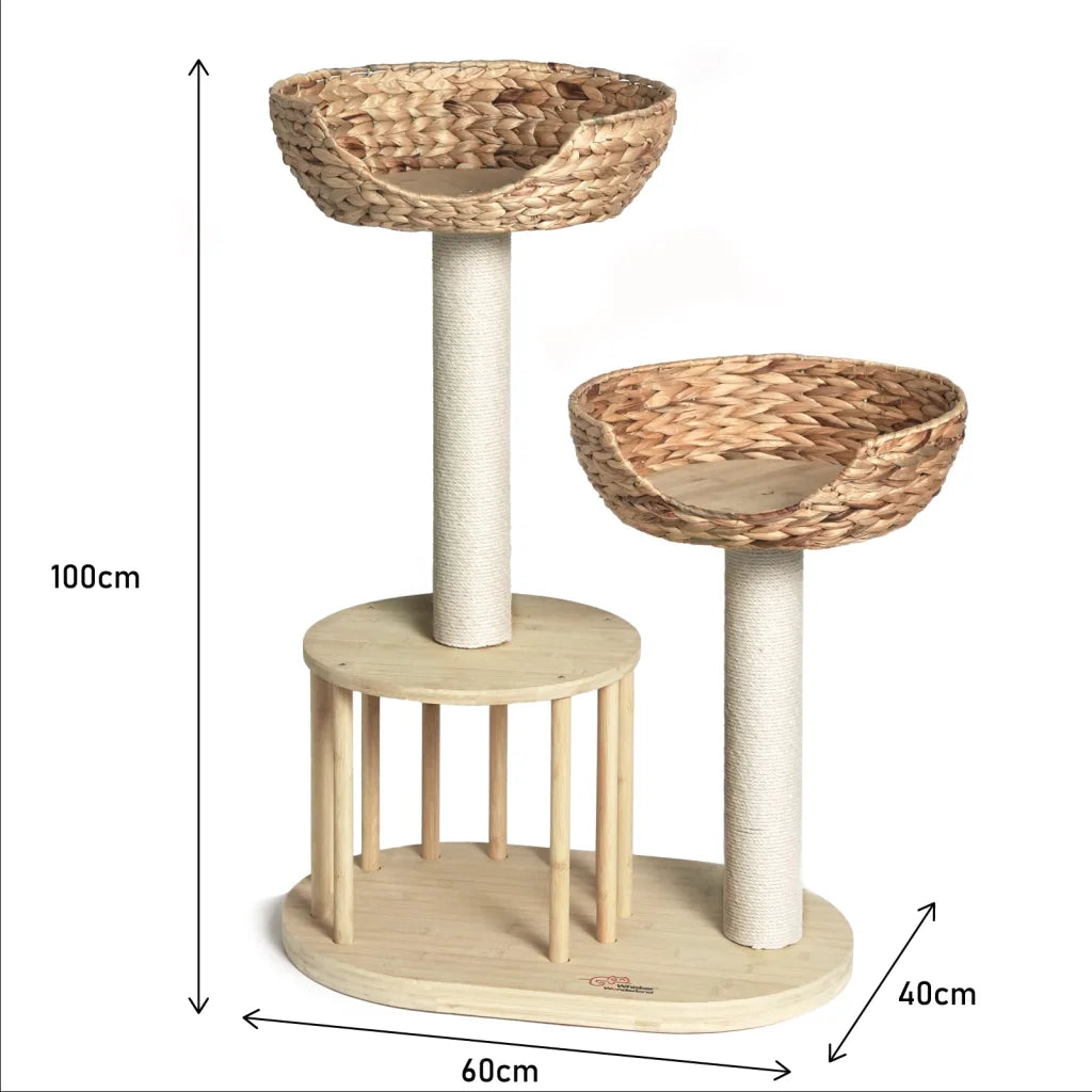 Whisker Wonderland Premium Eco Bamboo Cat Tree Medium