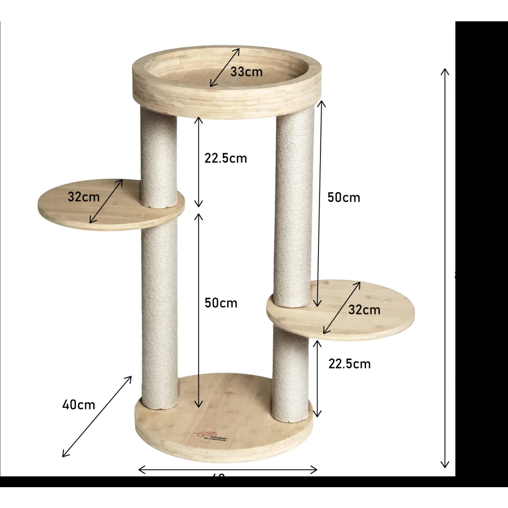 Whisker Wonderland Premium Eco Bamboo Cat Tree Small