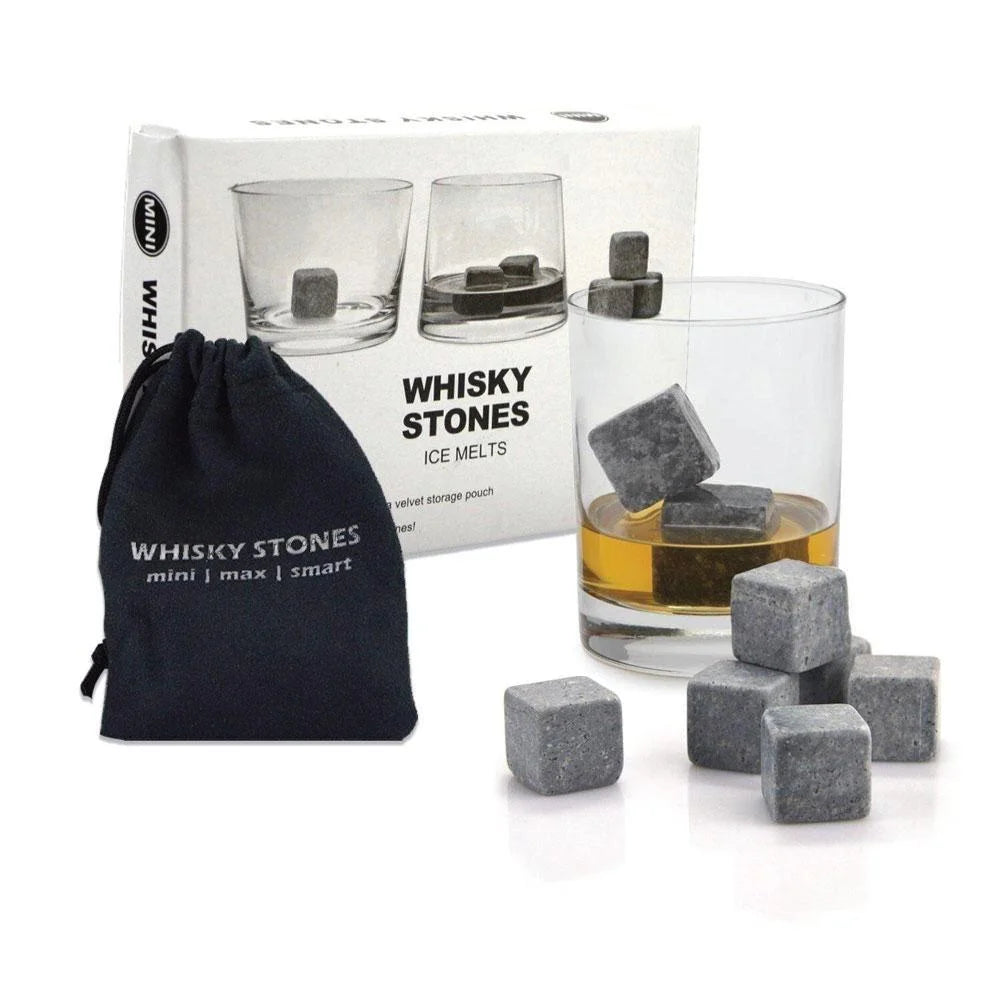 Whiskey Stones Ice Melts 9 Reusable Natural Marble