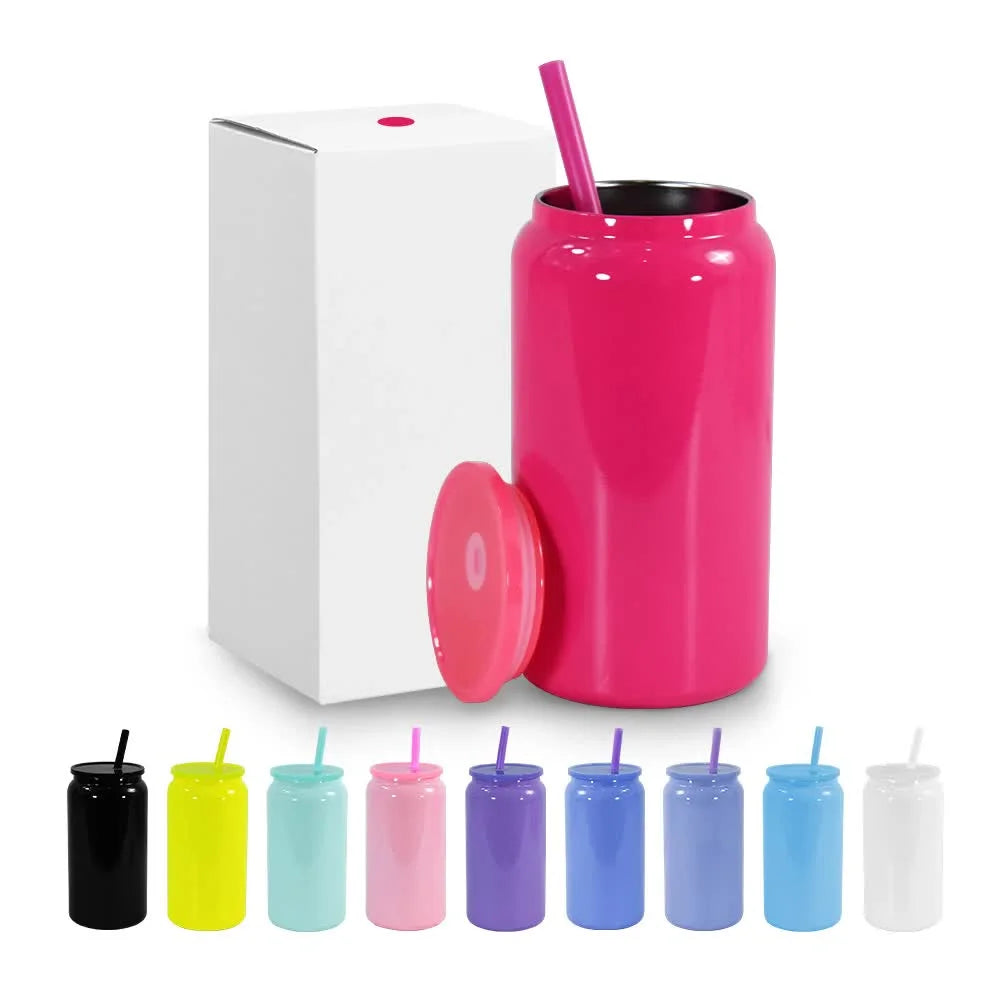 White 16oz 304 Stainless Steel Insulated Travel Mug