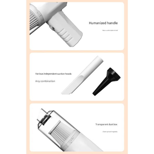 White 2-in-1 Cordless Handheld Vacuum and Air Blower