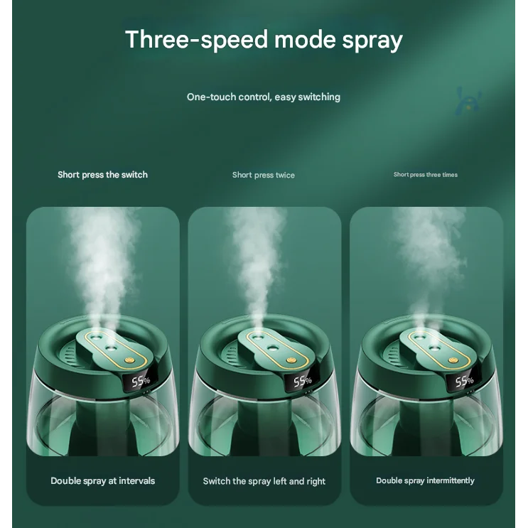 White 3.5L Smart Cool Mist Humidifier with Dual Nozzle &