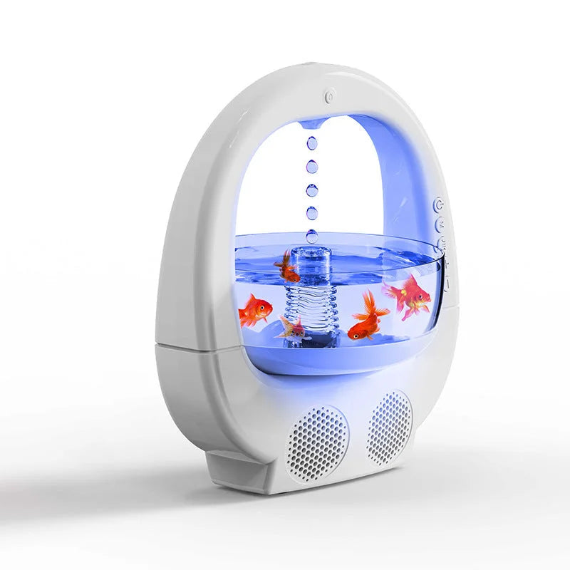 White 3 In 1 Anti-Gravity Humidifier Multifunctional